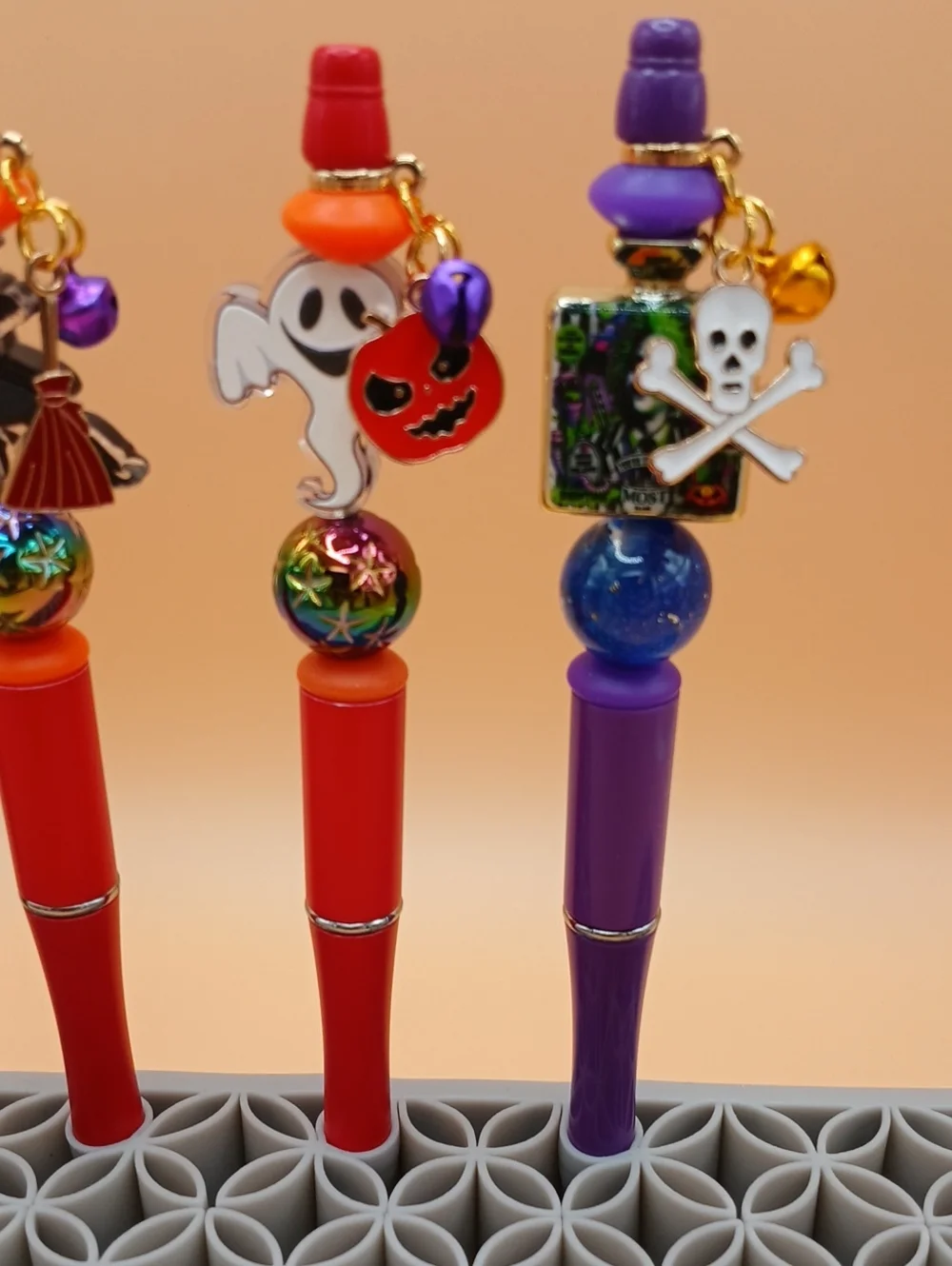 Halloween Charm Pen - Purple and Red Set Of 4